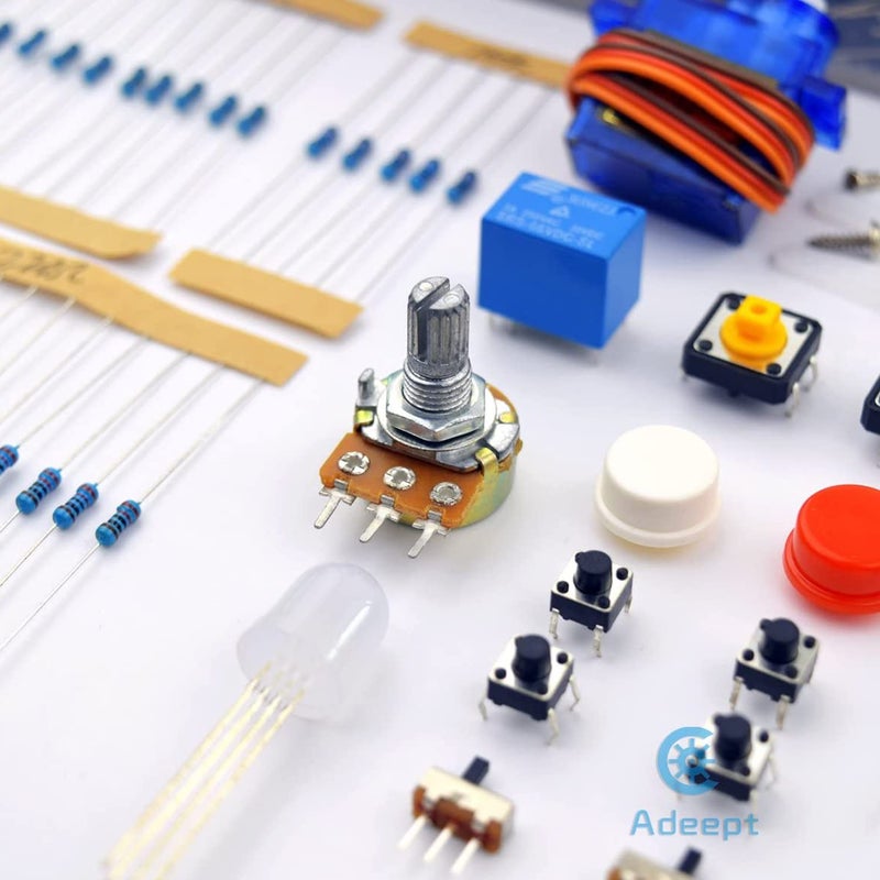 Adeept Project LCD 1602 Starter Kit for Raspberry Pi 4 3 2 Model B+ B Servo Motor Relay Beginner Small DIY Kit Compatible with Raspberry Pi 2b+ with PDF Guidebook User Manual (Pi NOT Included) - Image 5